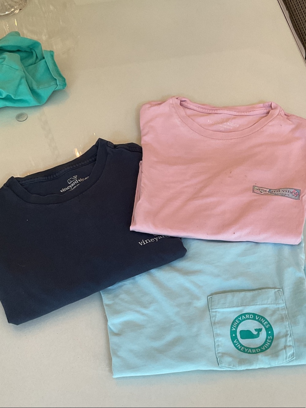 Vineyard Vines Short-Sleeve Tee - Pink, Navy, Light Blue 3 in total